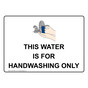 This Water Is For Handwashing Only Sign NHE-26612