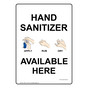 Portrait Hand Sanitizer Available Sign With Symbol NHEP-13118