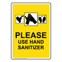 Portrait Please Use Hand Sanitizer Sign With Symbol NHEP-13138