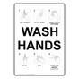 Portrait Wash Your Hands 1 Wet Hands Sign With Symbol NHEP-13172