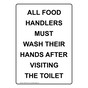 Portrait All Food Handlers Must Wash Their Hands Sign NHEP-15614