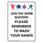Portrait Join The Germ Busters Please Sign With Symbol NHEP-26645