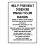 Portrait Help Prevent Disease Wash Your Hands Sign NHEP-26671