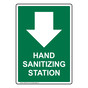 Portrait Hand Sanitizing Station Sign With Symbol NHEP-26712