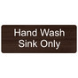 Kona Engraved Hand Wash Sink Only Sign EGRE-367_White_on_Kona