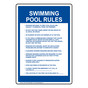 Washington Swimming Pool Rules Sign NHE-15316-Washington