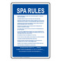 Washington Spa Rules Sign NHE-15317-Washington