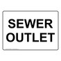 Sewer Outlet Sign NHE-35685