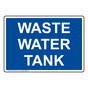 Waste Water Tank Sign NHE-35700_BLU