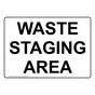 WASTE STAGING AREA Sign NHE-50108