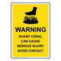 Portrait Warning Sharp Coral Can Sign With Symbol NHEP-17427