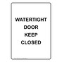 Portrait Watertight Door Keep Closed Sign NHEP-37861