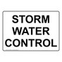 Storm Water Control Sign NHE-36856
