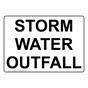 Storm Water Outfall Sign NHE-36860