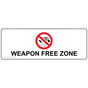Weapon Free Zone Label for Alcohol / Drugs / Weapons NHE-16921