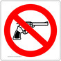No Guns Allowed Symbol Sign NHE-17744