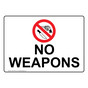 No Weapons Sign for Weapons Restricted NHE-27816