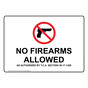 Tennessee NO FIREARMS ALLOWED Sign NHE-32574-Tennessee