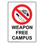 Weapon Free Campus Sign NHEP-16321