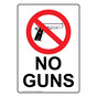 No Guns Sign for Weapons Restricted NHEP-17690