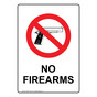 No Firearms Sign for Weapons Restricted NHEP-17694