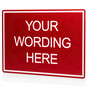 White-on-Red Custom Engraved Sign With Border EGRE-CUSTOM-M3_White_on_Red