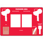 Large Packaging Area Shadow Board - Red/White