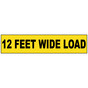 Yellow 12 FEET WIDE LOAD Truck Banner NHE-14932