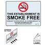 Wisconsin This Establishment Is Smoke Free Label With Front Adhesive NHE-10711-Wisconsin-Reverse