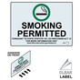 Wisconsin Smoking Permitted With Symbol Label With Front Adhesive NHE-10714-Wisconsin-Reverse