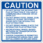 Wisconsin Caution Interactive Play Attraction Rules Sign NHE-15322-Wisconsin