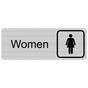 Silver Engraved Women Sign with Symbol EGRE-650-SYM_Black_on_Silver