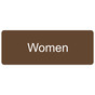 Brown Engraved Women Sign EGRE-650_White_on_Brown
