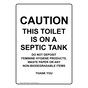 Portrait Caution This Toilet Is On A Septic Sign NHEP-15896