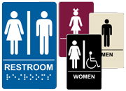 Braille Restroom Signs