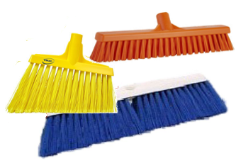 Color-coded broom heads