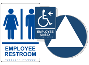 Restroom - Employee Restroom Signs