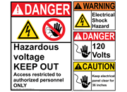 ANSI Warning - Voltage & Shock Hazard