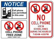 Cell Phone / Texting Signs