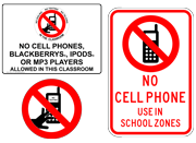School Cell Phone / Texting Signs