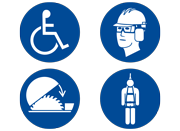Safety Symbol Stickers - CIRCLE Symbols