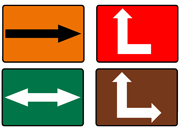 Printed Directional Arrows