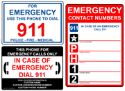 Emergency Contact Signs