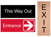 Exit and Entrance Signs - Engraved