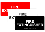 Fire Extinguisher - Braille Signs