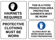 Kitchen Personal Protective Equipment Signs