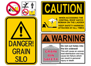 Grain Bin Safety Signs