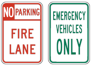 Parking - FIRE / Emergency