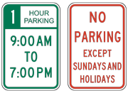 Parking - Limited Time