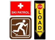 Snow Skiing Signs